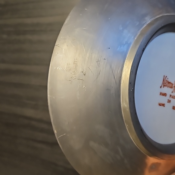 Neiman Marcus Pewter and Porcelain Bowl, Vintage - Picture 10 of 13